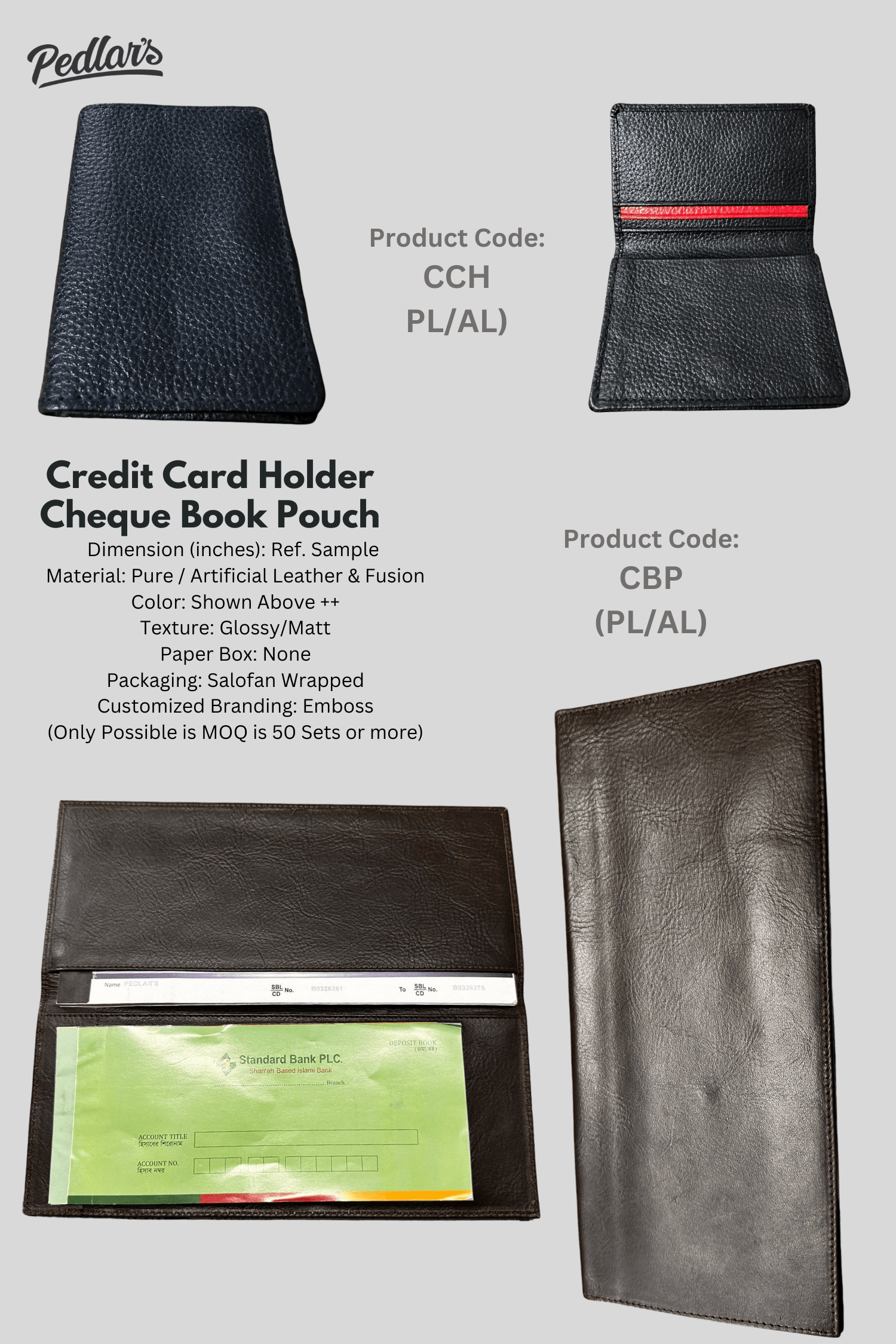 Credit Card Holder Cheque Book Pouch