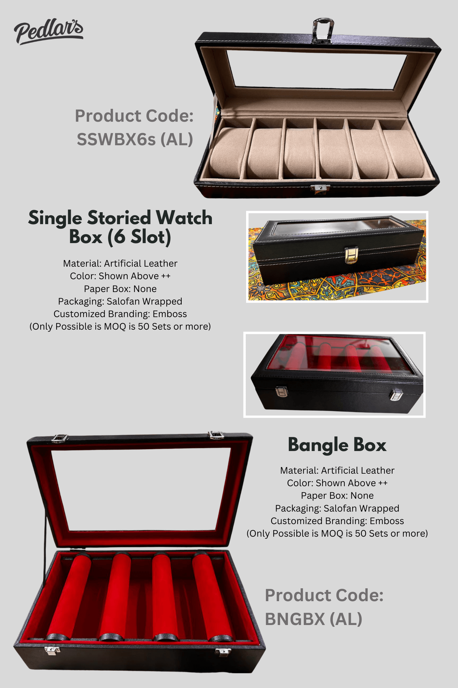 Single Storied Watch & Bangle Box