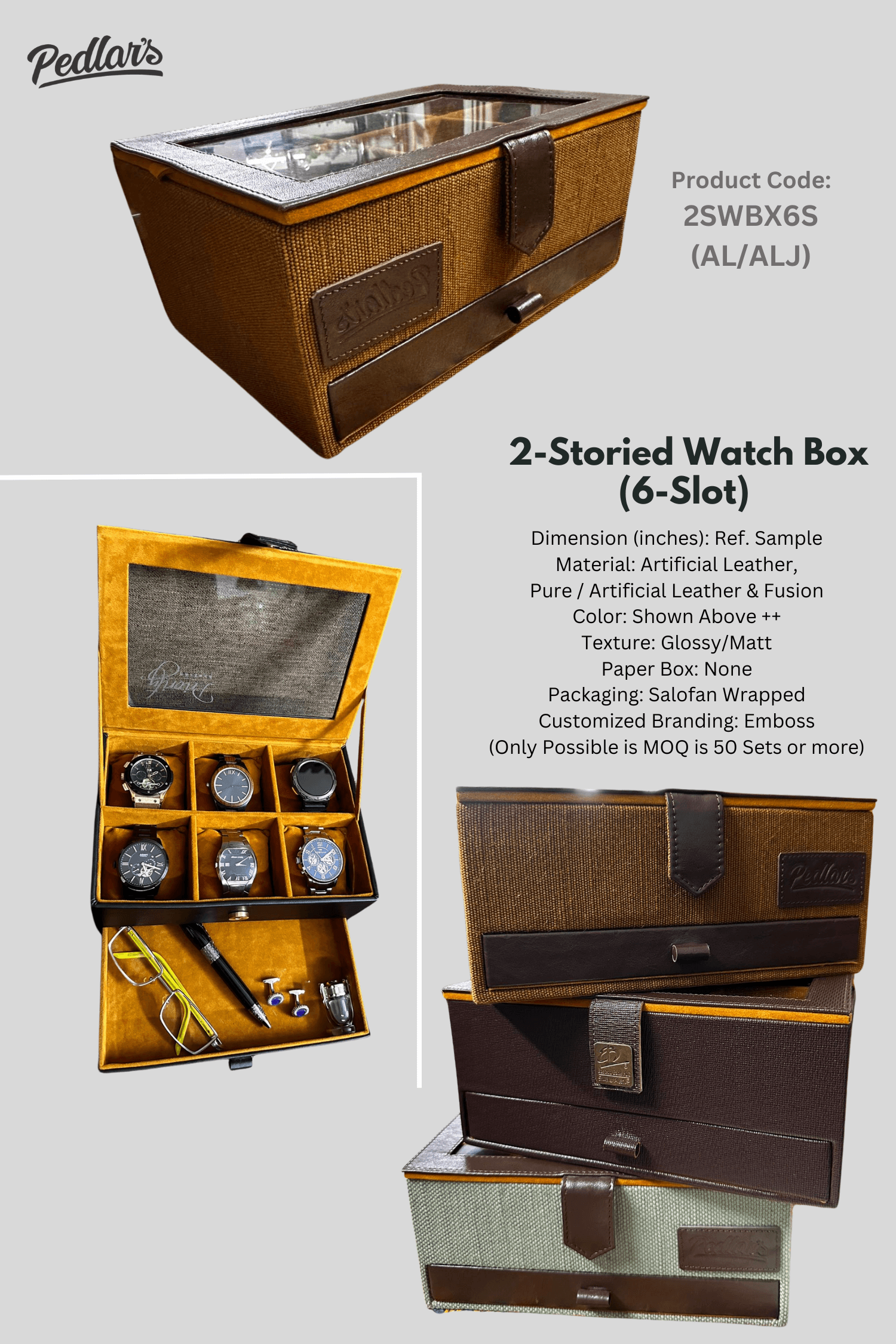 2-Storied Watch Box (6-Slot)